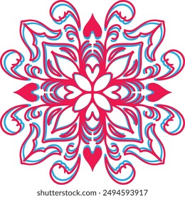 Mandala. Ethnic decorative element. Hand drawn backdrop. Islam, Arabic, Indian, ottoman motifs.