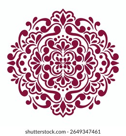 Mandala. Ethnic decorative element. Hand drawn backdrop. Islam, Arabic, Indian, ottoman motifs.