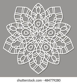 Mandala. Ethnic decorative element. Hand drawn backdrop. Islam, Arabic, Indian, ottoman motifs. Boho style. Line art for adult coloring book page design.
