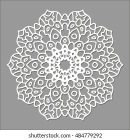 Mandala. Ethnic decorative element. Hand drawn backdrop. Islam, Arabic, Indian, ottoman motifs. Boho style. Line art for adult coloring book page design.