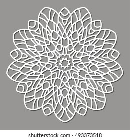Mandala. Ethnic decorative element. Hand drawn backdrop. Islam, Arabic, Indian, ottoman motifs. Boho style. Line art for adult coloring book page design.