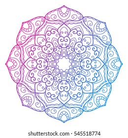 Mandala. Ethnic decorative element. Hand drawn backdrop. Islam, Arabic, Indian, ottoman motifs. Boho style.