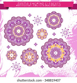 Mandala. Ethnic decorative elements for design. Hand drawn background. Islam, Arabic, Indian, ottoman motifs.