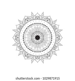 Mandala. Ethnic decorative elements. Hand drawn background. Islam, Arabic, Indian, ottoman motifs. 