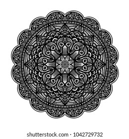 Mandala. Ethnic decorative elements. Hand drawn background. Very detailded