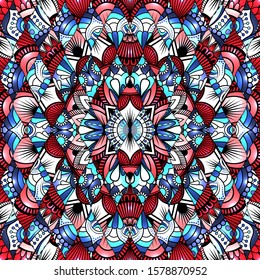 Mandala. Ethnic decorative elements. Hand drawn background. Islam, Arabic, Indian, ottoman motifs.