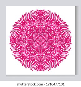 Mandala. Elementos de decoración étnica. Antecedentes dibujados a mano. Motivos islámicos, árabes, indios, otomanos.