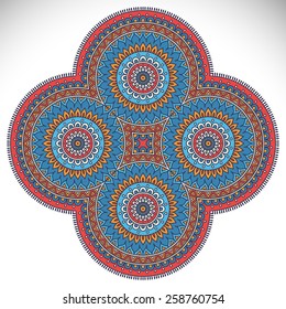 Mandala. Ethnic decorative elements. Hand drawn background. Islam, Arabic, Indian, ottoman motifs. 