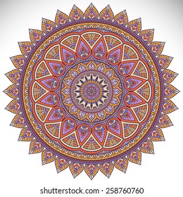 Mandala. Ethnic decorative elements. Hand drawn background. Islam, Arabic, Indian, ottoman motifs. 