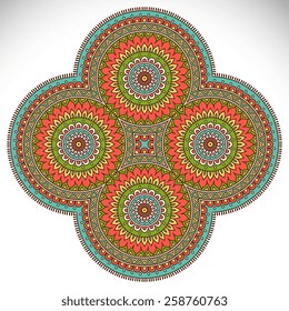 Mandala. Ethnic decorative elements. Hand drawn background. Islam, Arabic, Indian, ottoman motifs. 