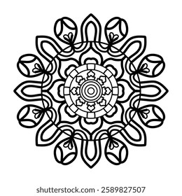Mandala. Ethnic decorative elements. Hand drawn background. Islam, Arabic, Indian, ottoman motifs. Vintage decorative elements. Oriental pattern.