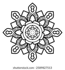 Mandala. Ethnic decorative elements. Hand drawn background. Islam, Arabic, Indian, ottoman motifs. Vintage decorative elements. Oriental pattern.