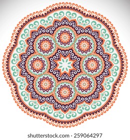 Mandala. Ethnic decorative elements. Hand drawn background. Islam, Arabic, Indian, ottoman motifs. 