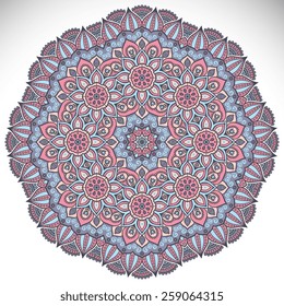 Mandala. Ethnic decorative elements. Hand drawn background. Islam, Arabic, Indian, ottoman motifs. 