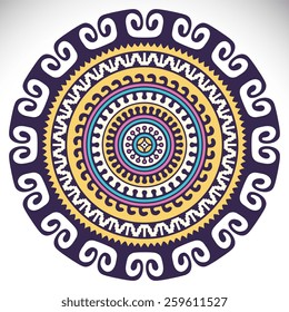 Mandala. Ethnic decorative elements. Hand drawn background. Islam, Arabic, Indian, ottoman motifs. 