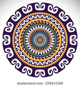 Mandala. Ethnic decorative elements. Hand drawn background. Islam, Arabic, Indian, ottoman motifs. 