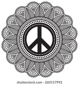 Mandala. Ethnic decorative elements. Hand drawn background. Islam, Arabic, Indian, ottoman motifs. 