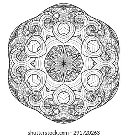 Mandala. Ethnic decorative elements. Hand drawn background. Islam, Arabic, Indian, ottoman motifs, indian