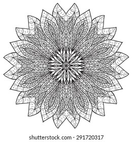 Mandala. Ethnic decorative elements. Hand drawn background. Islam, Arabic, Indian, ottoman motifs, indian. Zendala