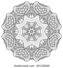 Mandala. Ethnic decorative elements. Hand drawn background. Islam, Arabic, Indian, ottoman motifs, indian