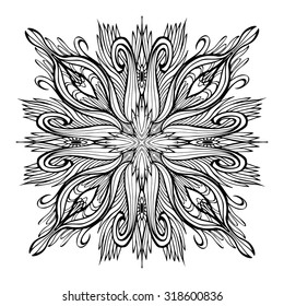 Mandala. Ethnic decorative elements. Hand drawn background. Islam, Arabic, Indian, ottoman motifs.