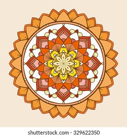 Mandala. Ethnic decorative elements. Hand drawn background.