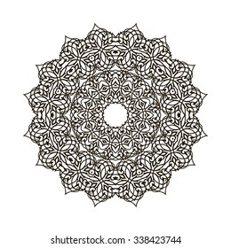 Mandala. Ethnic decorative elements. Hand drawn background. Islam, Arabic, Indian, ottoman motifs. Vector illustration