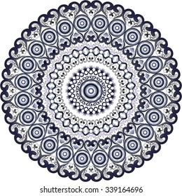 Mandala. Ethnic decorative elements. Hand drawn background. Islam, Arabic, Indian, ottoman motifs.