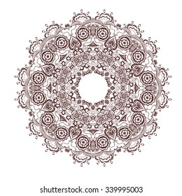 Mandala. Ethnic decorative elements. Hand drawn background. Vector illustration