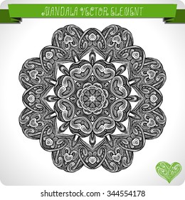 Mandala. Ethnic decorative elements. Hand drawn background. Islam, Arabic, Indian, ottoman motifs.