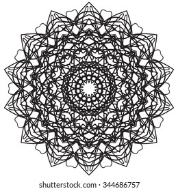 Mandala. Ethnic decorative elements. Hand drawn background. Islam, Arabic, Indian, ottoman motifs.