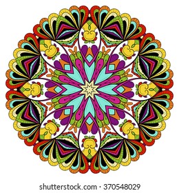 Mandala. Ethnic decorative elements. Hand drawn background. Islam, Arabic, Indian, ottoman motifs.
