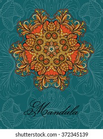 Mandala. Ethnic decorative elements. Hand drawn background. Islam, Arabic, Indian, ottoman motifs. Vector Beautiful Deco Mandala, Patterned Design Element, Ethnic Amulet