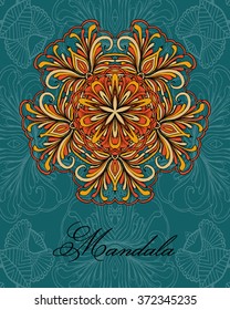 Mandala. Ethnic decorative elements. Hand drawn background. Islam, Arabic, Indian, ottoman motifs. Vector Beautiful Deco Mandala, Patterned Design Element, Ethnic Amulet
