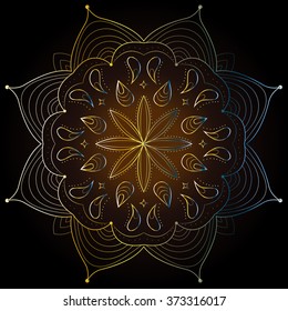 Mandala. Ethnic decorative elements. Hand drawn background.