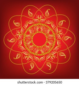 Mandala. Ethnic decorative elements. Hand drawn background. Islam, Arabic, Indian, ottoman motifs
