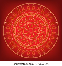 Mandala. Ethnic decorative elements. Hand drawn background. Islam, Arabic, Indian, ottoman motifs
