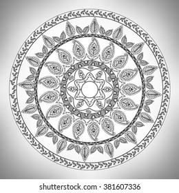Mandala. Ethnic decorative elements. Hand drawn background. Islam, Arabic, Indian, ottoman motifs. vector