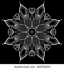 Mandala. Ethnic decorative elements. Hand drawn background.