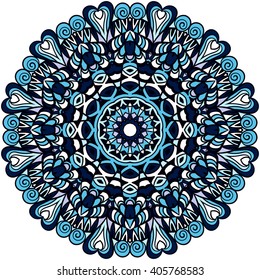 Mandala. Ethnic decorative elements. Hand drawn background. Islam, Arabic, Indian, ottoman motifs.