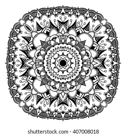 Mandala. Ethnic decorative elements. Hand drawn background