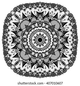 Mandala. Ethnic decorative elements. Hand drawn background