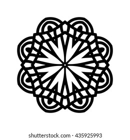 Mandala. Ethnic decorative elements. Hand drawn background. Islam, Arabic, Indian, ottoman motifs. Vintage decorative elements. Oriental pattern. Monochrome contour mandala.