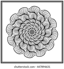 Mandala. Ethnic decorative elements. Hand drawn background. Islam, Arabic, Indian, ottoman motifs.