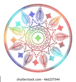 Mandala. Ethnic decorative elements. Hand drawn background. Islam, Arabic, Indian, ottoman motifs.