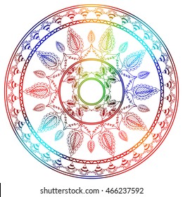 Mandala. Ethnic decorative elements. Hand drawn background. Islam, Arabic, Indian, ottoman motifs.