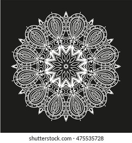 Mandala. Ethnic decorative elements. Hand drawn background. Islam, Arabic, Indian, ottoman motifs. Can be used for tattoo mehndi, henna etc.