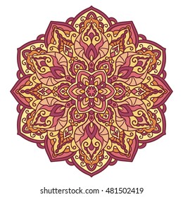 Mandala. Ethnic decorative elements. Hand drawn background. Islam, Arabic, Indian, ottoman motifs.