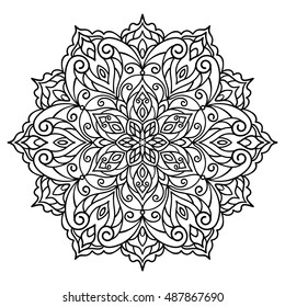 Mandala Ethnic Decorative Elements Hand Drawn Stock Vector (Royalty ...