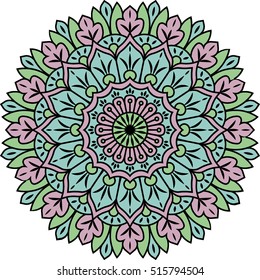 Mandala. Ethnic decorative elements. Hand drawn background. Islam, Arabic, Indian, ottoman motifs.